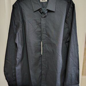 DKNY Steel Grey Men's Dress Shirt